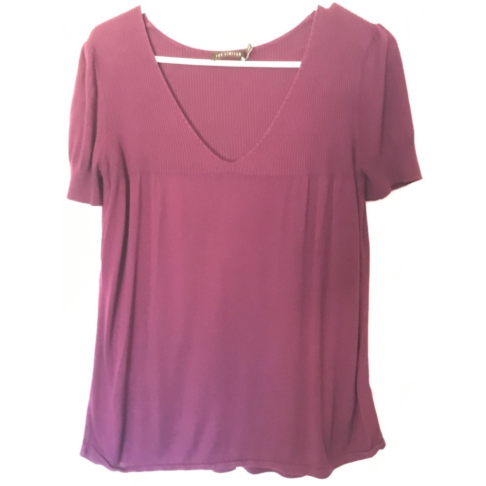 🧜‍♀️The limited plum ribbed baby doll top